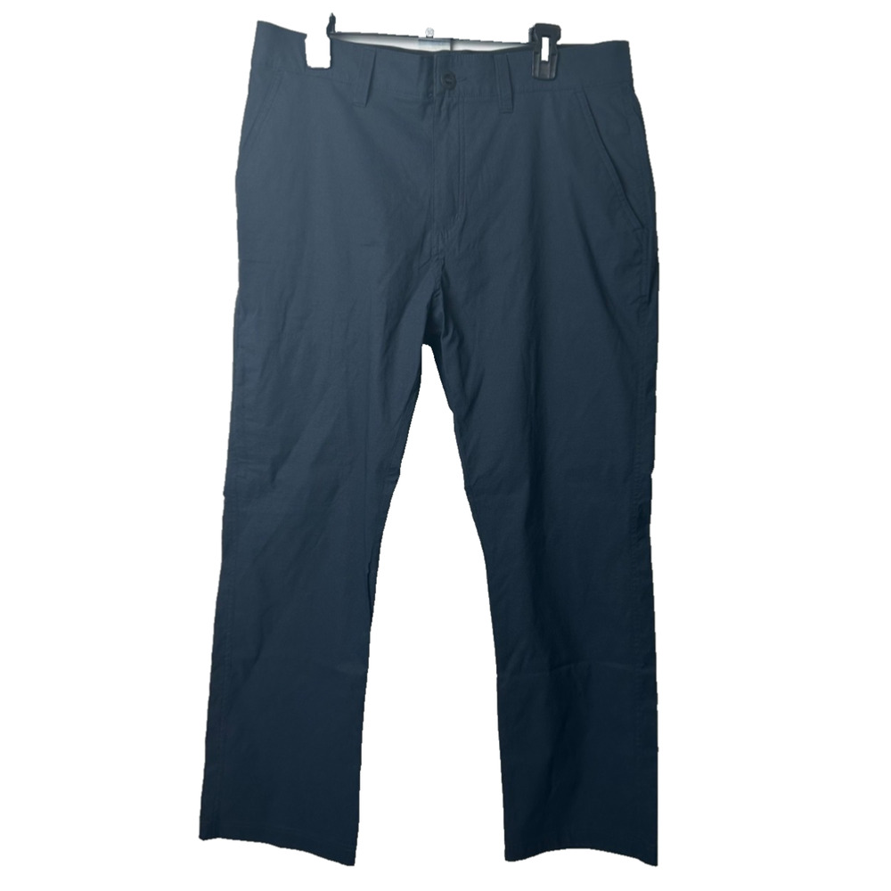 Orvis Mens 36 Navy Blue Stretch Water-Repellent Nylon Blend Pants Comfort D26